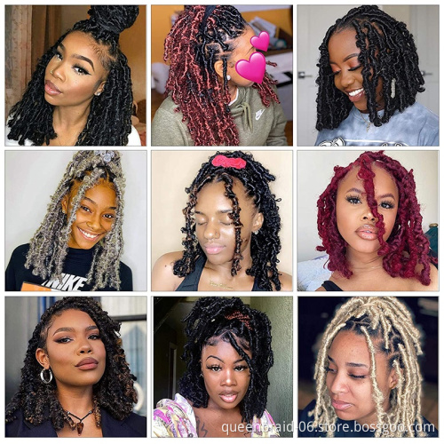 Butterfly Locs Hair 12inch Pre-twisted Locs Crochet Hair Easy Installed Natural 1B # Weave Master Twist Braids Crochet Hair